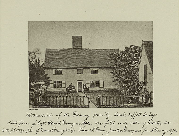 Photograph of the Homestead of the Denny Family, Combs, Suffolk, taken in 1874